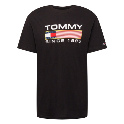 Tommy Jeans Tričko  tmavomodrá / jasne červená / čierna / biela Tommy Hilfiger