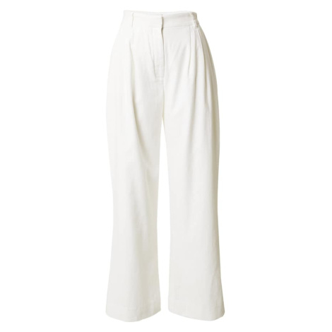 Abercrombie & Fitch Plisované nohavice  biela