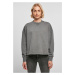 Ladies Heavy Terry Garment Dye Crewneck darkshadow