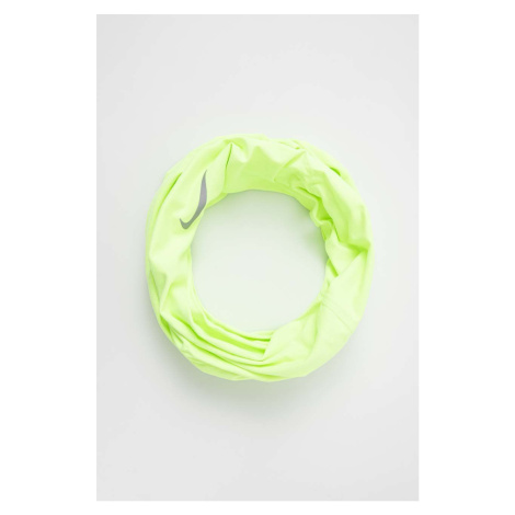 Šál komín Nike zelená farba, jednofarebný
