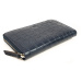 Tmavě modrá croco dámská kožená zipová peněženka 511-1306-97