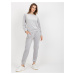 Light grey velour set with trousers by Brenda RUE PARIS