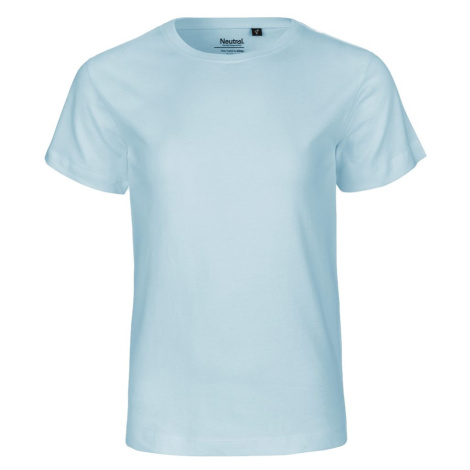 Neutral Detské tričko s krátkym rukávom z organickej Fairtrade bavlny - Svetlomodrá