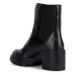 Kožené členkové topánky Geox D DAMIANA C dámske, čierna farba, na podpätku, D36QCC 00043 C9999