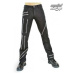 nohavice gotický BLACK PISTOL Zipper Pants Denim Black