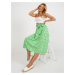 Light green flowing midi skirt by RUE PARIS