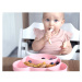 Canpol babies Suction plate Bear delený tanier s prísavkou Pink