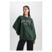 DEFACTO Relax Fit Crew Neck Printed Sweatshirt