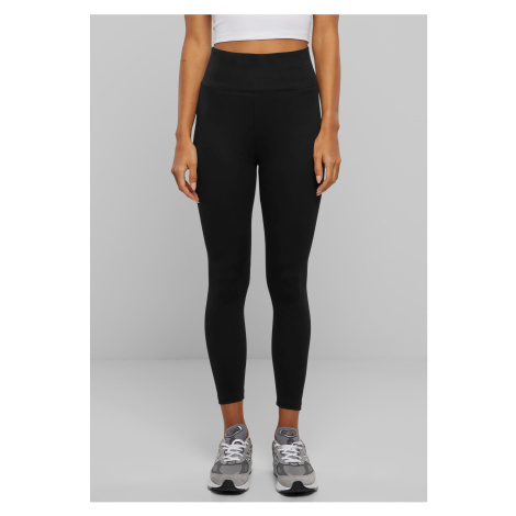 Women's high-waisted jersey leggings black Urban Classics