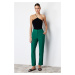 Trendyol Green Cigarette Ribbed Woven Trousers