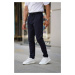 28229 Dewberry Elastic Lace Mens Jogger Pants-NAVY BLUE