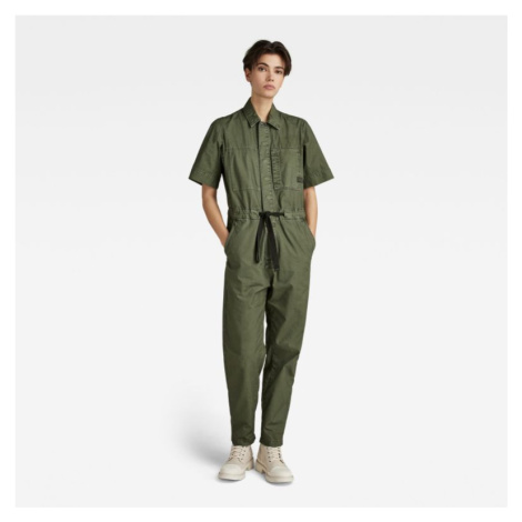 G-STAR Overal - Army jumpsuit s\s wmn zelený