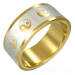Prsteň Yin-Yang zlatej farby - Veľkosť: 72 mm