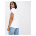 White plus size T-shirt with round neckline