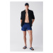 Avva Men's Navy Blue Quick Dry Standard Size Plain Swimwear Marine Shorts