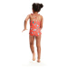 Speedo digital frill thinstrap swimsuit infant girl coral