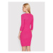 Rinascimento Úpletové šaty CFM0010919003 Ružová Slim Fit