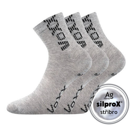 VOXX Adventurik ponožky svetlo šedé melírované 3 páry 100052