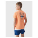 Boys' T-shirt with 4F print - orange