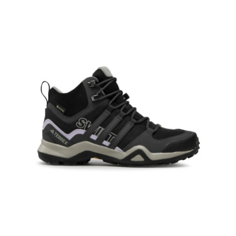 Dámska členková turistická obuv ADIDAS Terrex Swift R2 Mid GTX Ws core black solid grey purple t