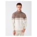 LC Waikiki Men's Turtleneck Long Sleeve Color Block Knitwear Sweater