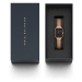 Daniel Wellington Analógové hodinky 'Quadro Pressed Melrose RG Black'  ružové zlato / čierna