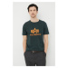Bavlnené tričko Alpha Industries 100501.353-DarkPetrol, zelená farba, s potlačou