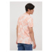 Bavlnené polo tričko Jack & Jones ružová farba, vzorované