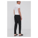 Nohavice Polo Ralph Lauren pánske, čierna farba, priliehavé