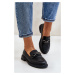 Women's moccasins made of natural leather Vinceza Black