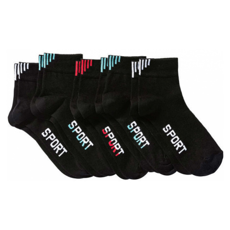 Športové ponožky s nápisom (5 ks) bonprix