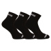 3PACK ponožky Nedeto členkové čierne (3NDTPK001-brand)