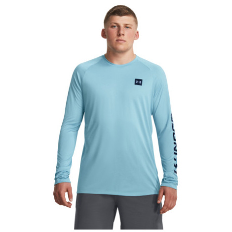 Pánske tréningové tričko s dlhým rukávom UNDER ARMOUR UA Tech Prt Fill LS-BLU