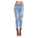 Sexy Mom Fit Highwaist Jeans mit Cut-Outs denimblue 32