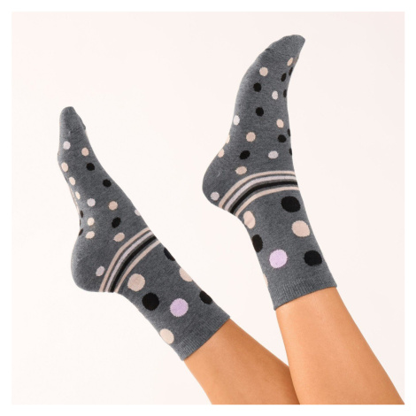 Jednofarebné a bodkované ponožky, 4 páry Blancheporte