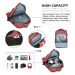 KONO multifunkčný batoh s USB portom Richie Small - červený - 17 L
