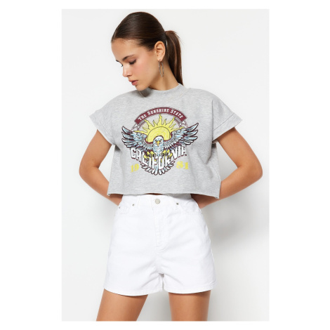 Trendyol White Denim Shorts