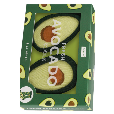 PONOŽKY SOXO AVOKÁDO V KRABICI - ANGLICKY