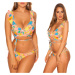 Sexi bikiny s volánikmi Hawaii Print white 34