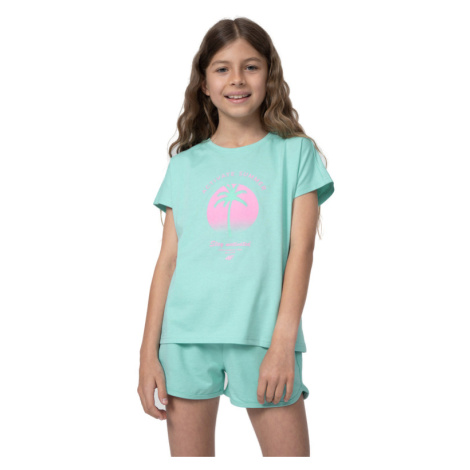 4F JUNIOR-TSHIRT F397-47S-MINT Zelená