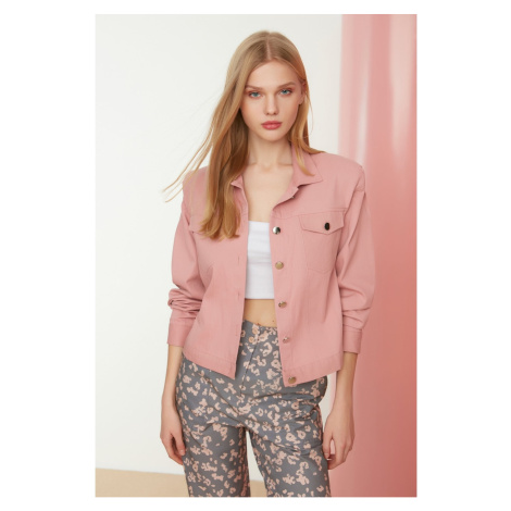 Trendyol Pink Plain Shirt Jacket