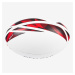 Lopta na ragby R500 Match veľkosť 4 červeno-biela