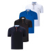 QUAD SET T8582 DEWBERRY MENS T-SHIRT-BLACK-WHITE-NAVY BLUE-SAKS