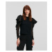 Mikina Karl Lagerfeld Fabric Mix Sweatshirt Black