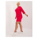 Red sweatshirt dress plus size with 3/4 sleeves