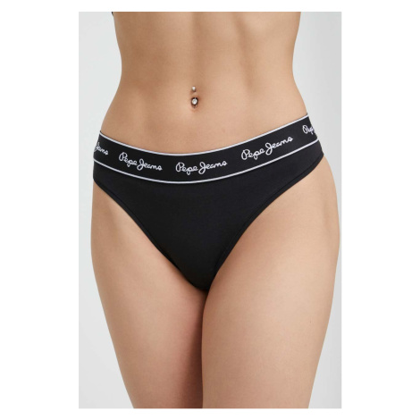 Nohavičky Pepe Jeans BIKINI čierna farba, PLU10917.999