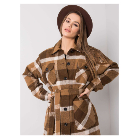 Margo brown checkered coat