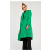 Zelený flaušový kabát M708