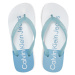 Calvin Klein Jeans Žabky Beach Sandal Flatform Monologo YW0YW01617 Modrá