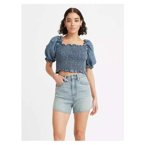 Levi&#39;s Blue Ladies Cropped Blouse with Balloon Sleeves Levi&#39;s® - Ladies Levi´s